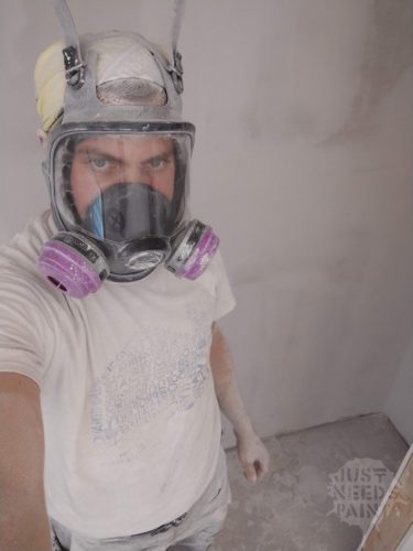 Drywall dust after sanding.
